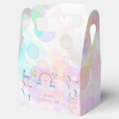 Pastelregenboogkinderen waterverf eenhoorn bedankdoosjes (Geopend)