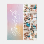 Pastelregenboogmeisjes met meerdere foto's afstude fleece deken (Voorkant)