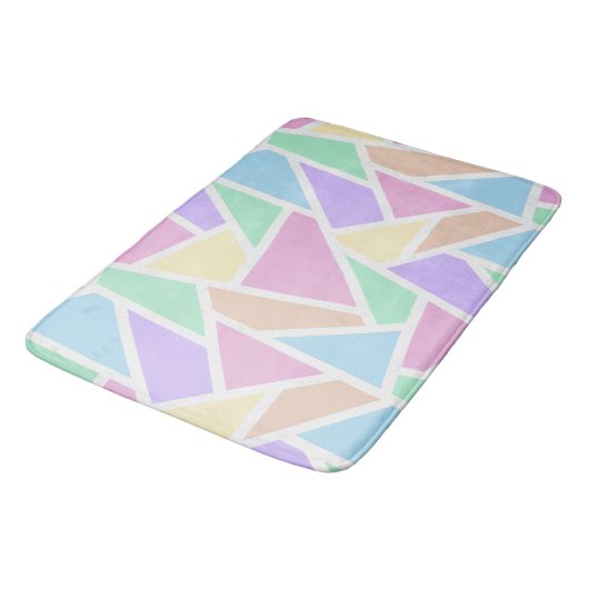 Pastelregenboogmozaïekpatroon Badmat (Gekanteld)