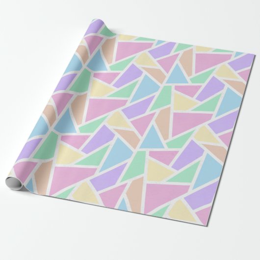 Pastelregenboogmozaïekpatroon Cadeaupapier (Uitgerold)