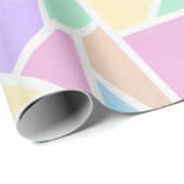 Pastelregenboogmozaïekpatroon Cadeaupapier (Rol Hoek)