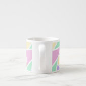 Pastelregenboogmozaïekpatroon Espresso Kop (Achterkant)
