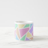 Pastelregenboogmozaïekpatroon Espresso Kop (Voorkant)