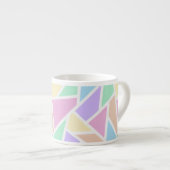 Pastelregenboogmozaïekpatroon Espresso Kop (Voorkant rechts)