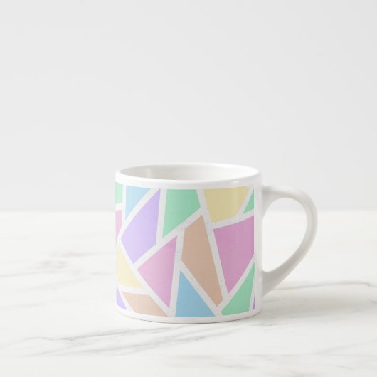 Pastelregenboogmozaïekpatroon Espresso Kop (Rechts)