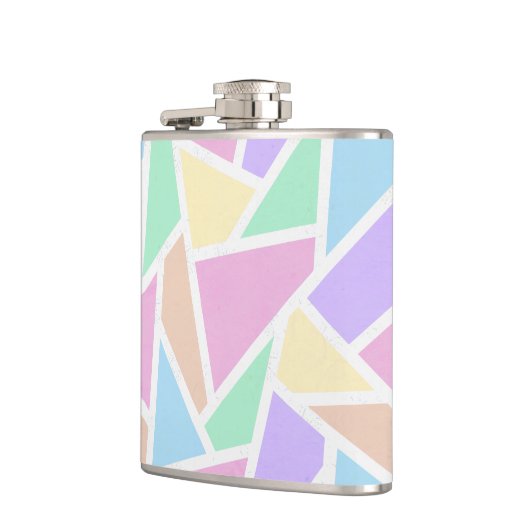 Pastelregenboogmozaïekpatroon Heupfles (Links)