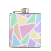 Pastelregenboogmozaïekpatroon Heupfles (Voorkant)