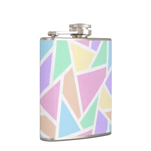 Pastelregenboogmozaïekpatroon Heupfles (Rechts)