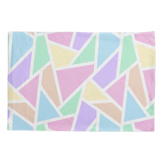 Pastelregenboogmozaïekpatroon Kussensloop (Achterkant)