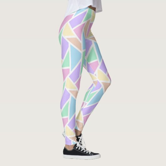 Pastelregenboogmozaïekpatroon Leggings (Rechts)