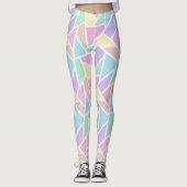 Pastelregenboogmozaïekpatroon Leggings (Voorkant)