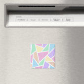 Pastelregenboogmozaïekpatroon Magneet (Insitu (Vaatwasser))