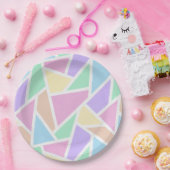 Pastelregenboogmozaïekpatroon Papieren Bordje (Feest)