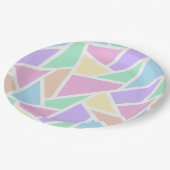 Pastelregenboogmozaïekpatroon Papieren Bordje (Gekanteld)