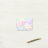 Pastelregenboogmozaïekpatroon Post-it® Notes (Op bureau)