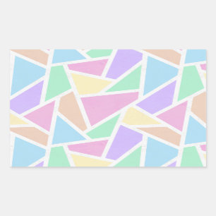 Pastelregenboogmozaïekpatroon Rechthoekige Sticker
