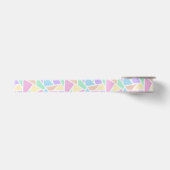 Pastelregenboogmozaïekpatroon Satijnen Lint (Voorkant)