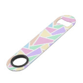 Pastelregenboogmozaïekpatroon Speed Flessenopener (Voorkant Gekanteld)