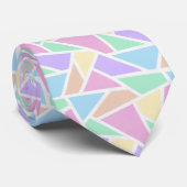 Pastelregenboogmozaïekpatroon Stropdas (Opgerold)