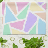 Pastelregenboogmozaïekpatroon Theedoek (Gevouwen)