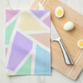 Pastelregenboogmozaïekpatroon Theedoek (Quarter Fold)