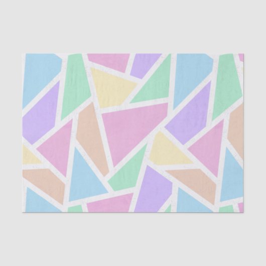 Pastelregenboogmozaïekpatroon Tissuepapier (Voorkant)