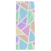 Pastelregenboogmozaïekpatroon Wijn Cadeautas (Achterkant)