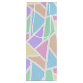 Pastelregenboogmozaïekpatroon Wijn Cadeautas (Voorkant)