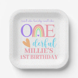 Pastelregenboogpapier Borden & schalen Papieren Bordje