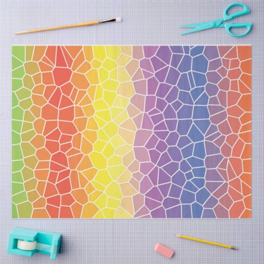 pastelregenboogpapier voor mozaïeken tissuepapier (Craft)
