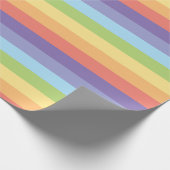 Pastelregenboogstrepen Gay Pride Cadeaupapier (Hoek)