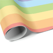 Pastelregenboogstrepen Gay Pride Cadeaupapier (Rol Hoek)