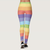 Pastelregenboogstrepen Gay Pride Leggings (Achterkant)