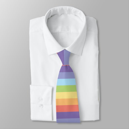 Pastelregenboogstrepen Gay Pride Stropdas (Gebonden)