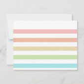 Pastelregenboogstrepen van het bureau van notitiekaartje (Achterkant)
