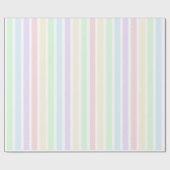 pastelregenboogstrepen Verpakkingspapier Cadeaupapier (Vlak)
