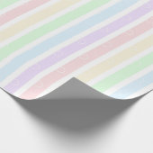 pastelregenboogstrepen Verpakkingspapier Cadeaupapier (Hoek)
