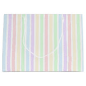 pastelregenboogstrepen Verpakkingspapier Groot Cadeauzakje (Voorkant)