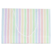 pastelregenboogstrepen Verpakkingspapier Groot Cadeauzakje (Achterkant)
