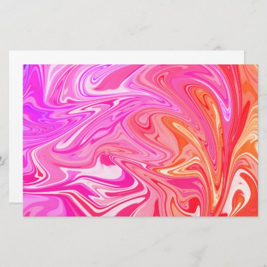  pastelregenboogwerveling briefpapier (Voorkant / Achterkant)