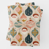 Pastelretro Santa inpakpapier Vel (In situ)