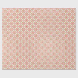 Pastelrood, roze en groen kerstcadeaupapier cadeaupapier