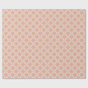 Pastelrood, roze en groen kerstcadeaupapier cadeaupapier