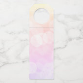  pastelroze 21ste verjaardagsontwerp flessenhanger (Achterkant)