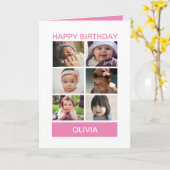 Pastelroze aangepaste foto – gepersonaliseerde gro kaart (Gele Bloem)