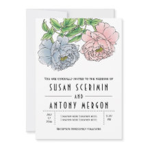  pastelroze blauwe pony bloemen bruiloft