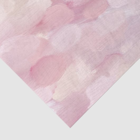Pastelroze blos abstracte penseelstreek beschilder tissuepapier (Detail)