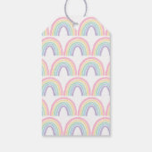 Pastelroze Boho Regenboog Baby Shower Cadeaulabel (Achterkant)