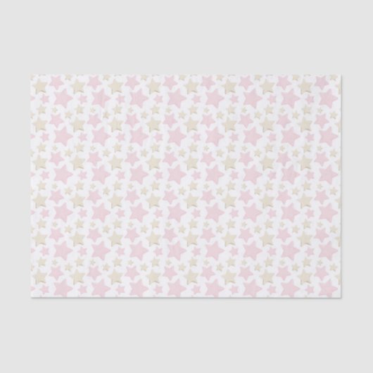 PASTELROZE & BRUINE STERREN TISSUEPAPIER (Voorkant)