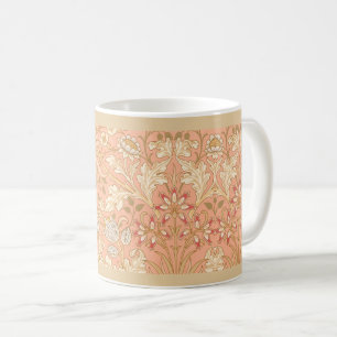 Pastelroze decoratieve bloemen koffiemok